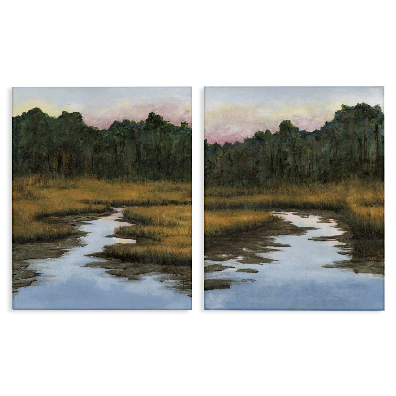 Stupell Industries Natural Creek in Countryside 2pc Canvas Wall Art Set Design by Michael Willett